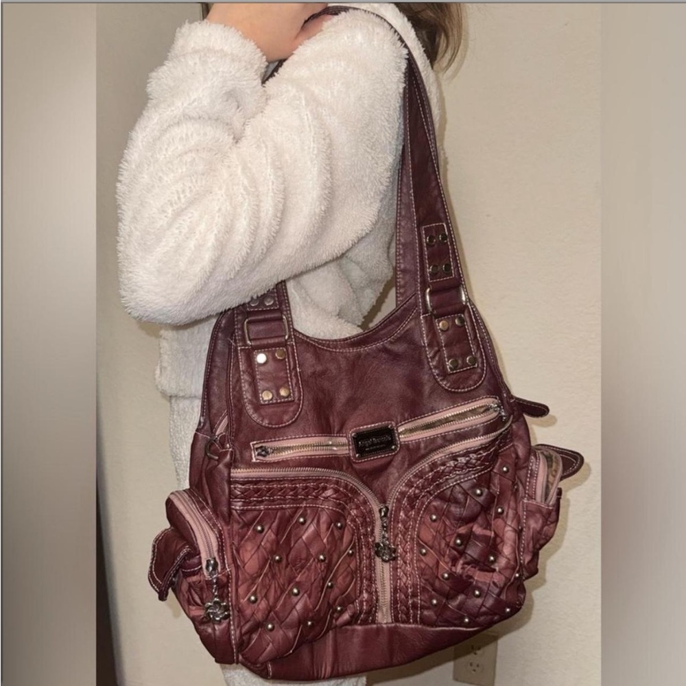 Y2K Deep Purple Angel Barcelo Fashion Shoulder Bag/Purse